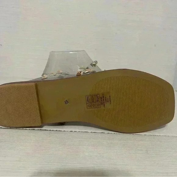 Just Kickin' It Tan/Clear/Rose Gold Studded Sandals - SHO2532TN - Picture 10 of 14